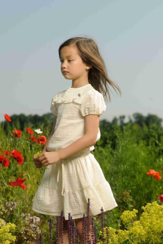 Le Chic Mädchen Bluse festlich Everly ecru