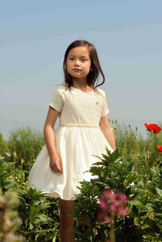 Le Chic Mädchen Kinder Kleid festlich Smoor ecru