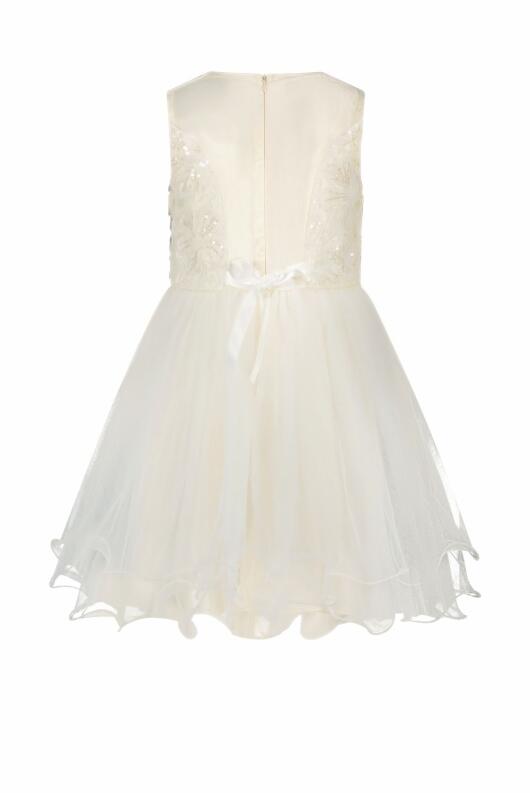 Le Chic Mädchen Kleid Kinderkleid festlich mit Spitze ecru