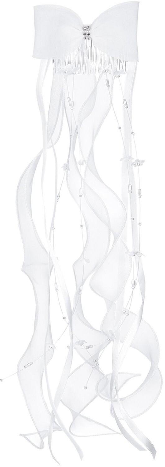 DANAMADE Kommunion Haargesteck Schleife wei&szlig;