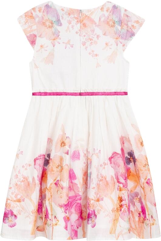 DANAMADE Mädchen Kinder Kleid Marianna weiß rosa