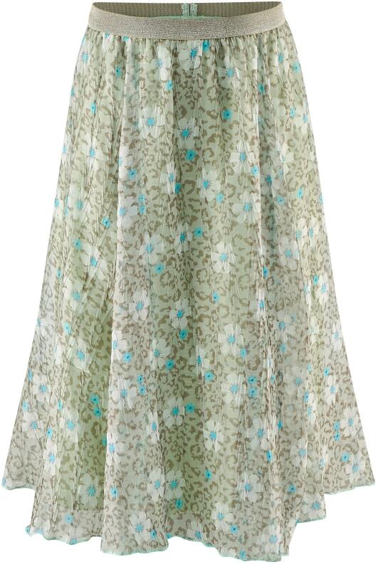 Happy Girls Teens Mädchen Rock mit Glitzerbund grün