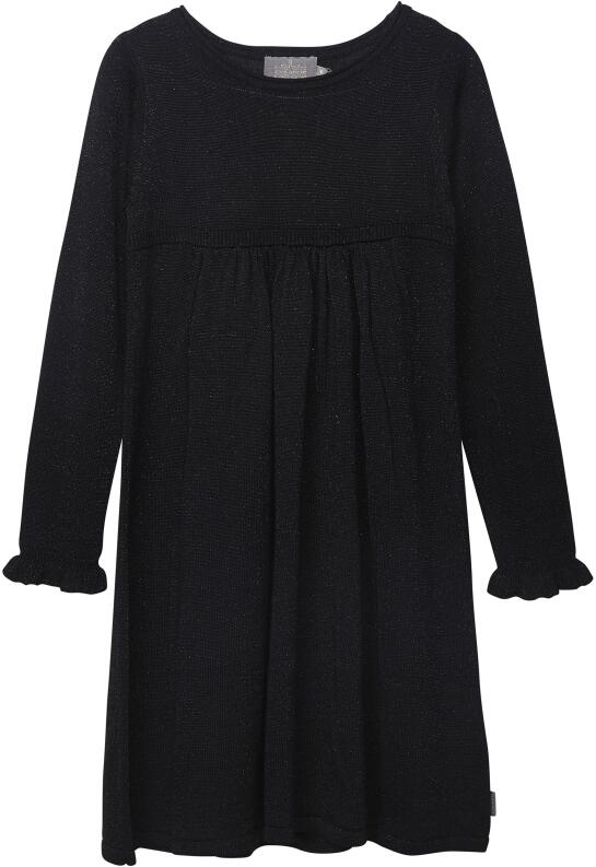Creamie Mädchen Kleid festlich Glitzer-Strickkleid schwarz