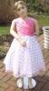 Blumenkind Mädchen Kleid festlich Pink Dotty