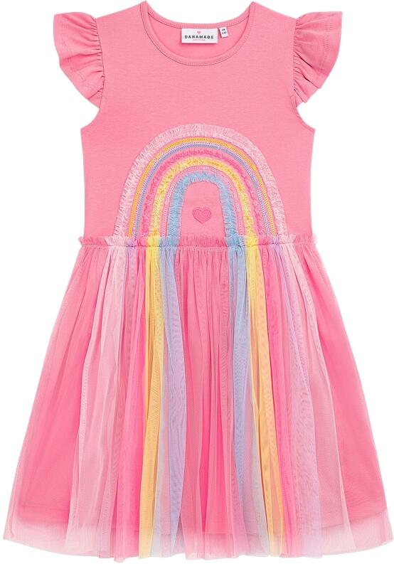 DANAMADE Mädchen Kleid Sommerkleid Regenbogen Carla candy