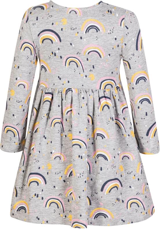 Happy Girls Mädchen Kleid Rainbow grau