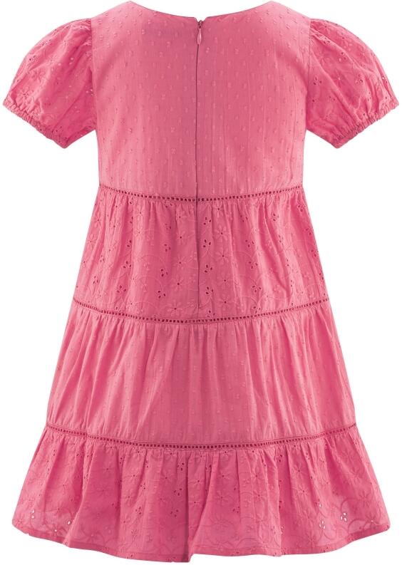 Happy Girls Mädchen Kleid Sommerkleid Lochstickerei pink