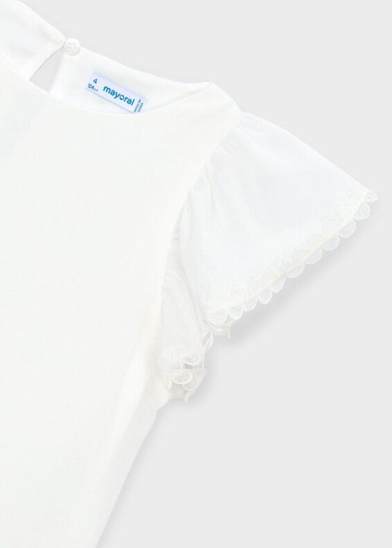 mayoral Kinder Mädchen Bluse Tunika Chiffon ecru