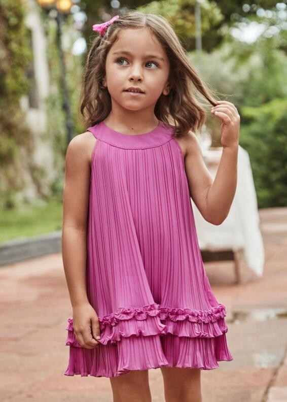 Mayoral festliches Mädchen Kinder Kleid Sommerkleid Plissee pink