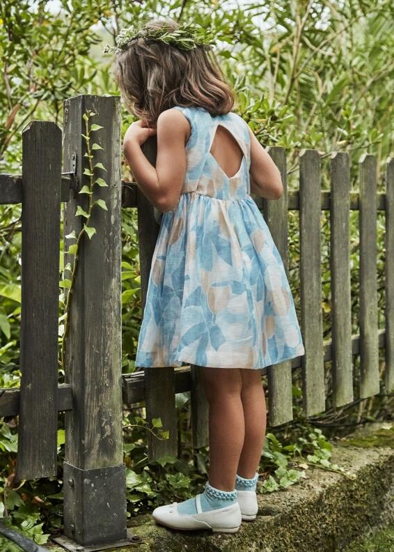 Mayoral festliches Mädchen Kinder Kleid hellblau