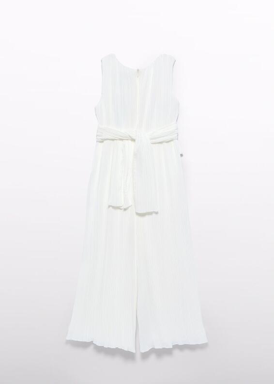 abel & lula Mädchen Jumpsuit festlich Plissee ecru