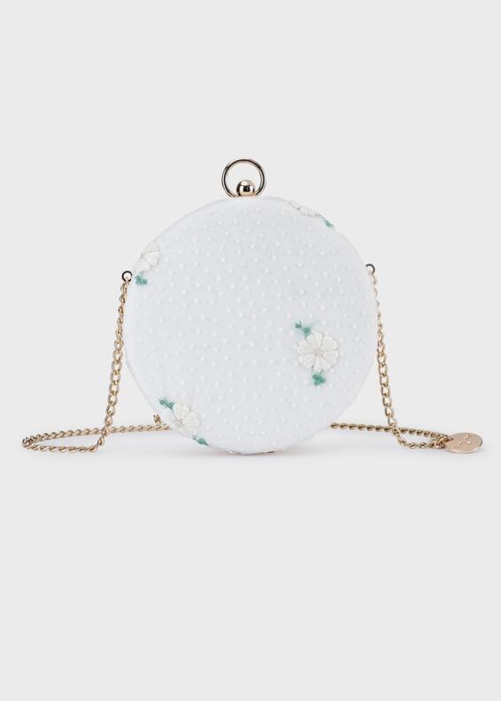 abel & lula Mädchen Umhängetasche Clutch Tüll ecru
