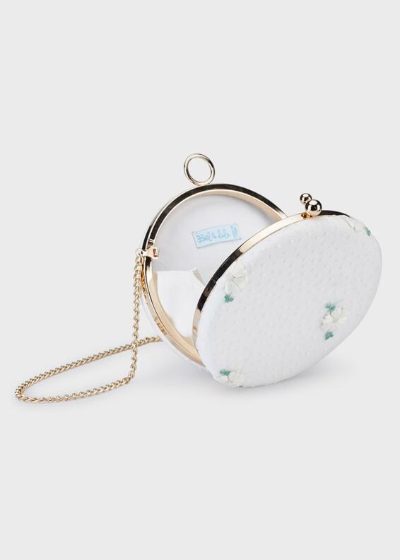 abel & lula Mädchen Umhängetasche Clutch Tüll ecru