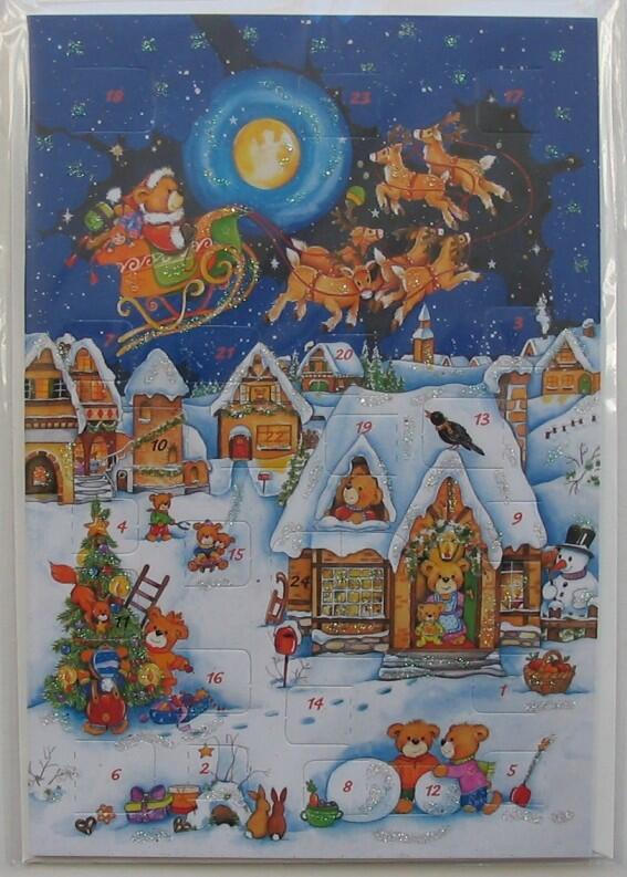 Korsch Brief Adventskalender Karte Bären