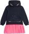 DANAMADE Mädchen Kinder Kleid Finja blau neon pink