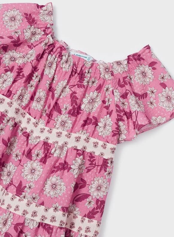 mayoral Mädchen Kleid Sommerkleid Peonia geblümt