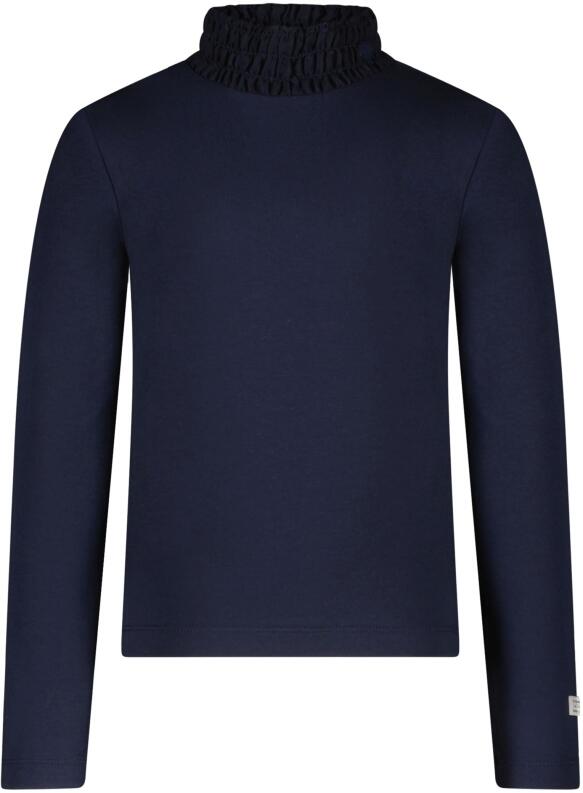 Le Chic Mädchen T-Shirt mit Smoke Kragen blau