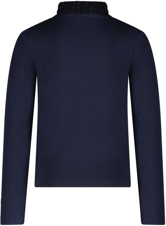 Le Chic Mädchen T-Shirt mit Smoke Kragen blau