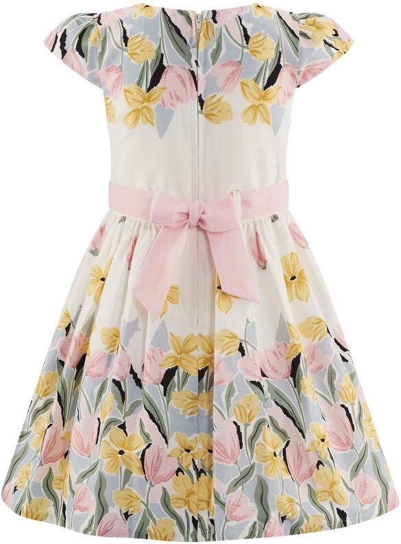 Happy Girls Mädchen Kleid Sommerkleid Frühling ecru-pastell