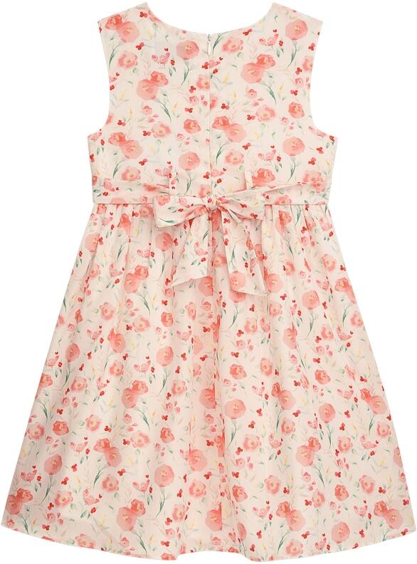 DANAMADE Kinder Mädchen Kleid festlich Blumen Celia aprikot