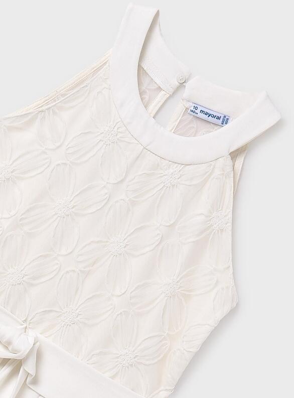 Mayoral festlicher Teens Mädchen Jumpsuit Kommunion Chiffon ecru