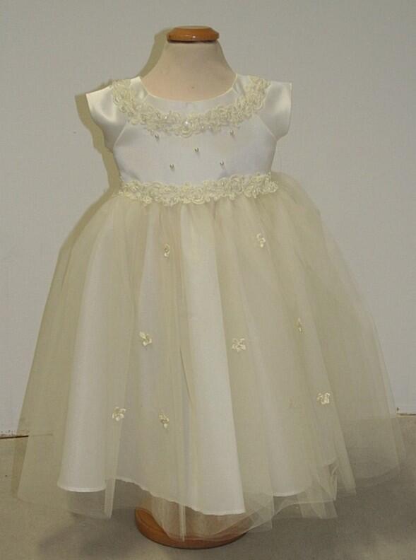 Kid Collection festliches Babykleid Taufkleid Katherina creme