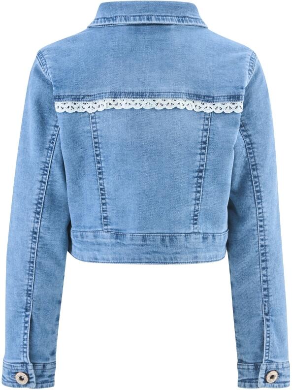 Happy Girls Jeansjacke mit Stickerei blau