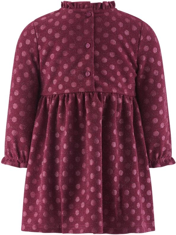 Happy Girls Mädchen Baby Kleid Punkte berry hinten