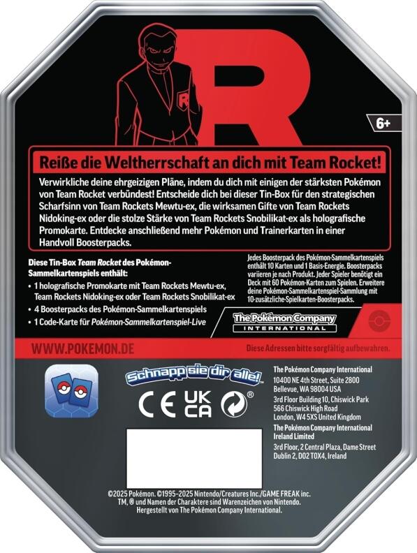 Pokemon Tin Box 123 Mewtu EX deutsch