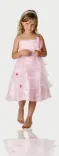 Minisa Blumenkind Mädchen Kleid festlich Wedding 2 rosa