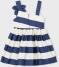 Mayoral festliches Mädchen Kinder Kleid gestreift blau ecru