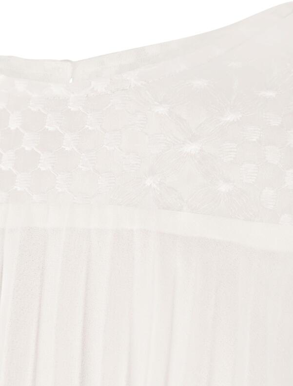 Happy Girls Kommunion Mädchen Kleid Plissee ecru