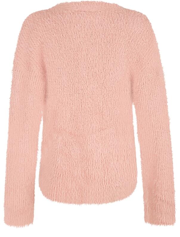 Happy Girls Teens Mädchen Strickjacke Cardigan Fransengarn rosa