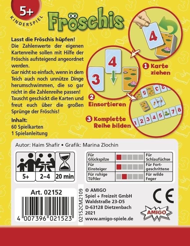 Amigo Kinderspiel Kartenspiel Fröschis hinten
