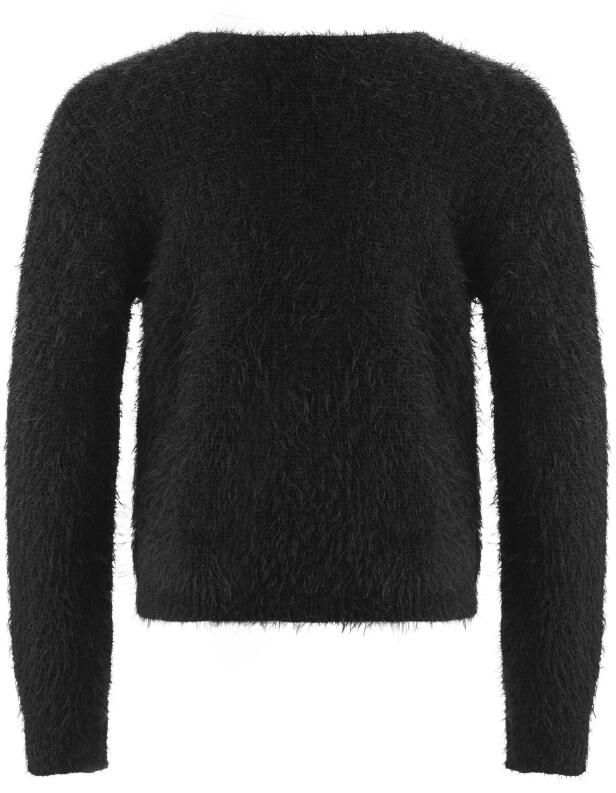 Happy Girls Mädchen Teens Strickjacke Cardigan Herzen schwarz hinten