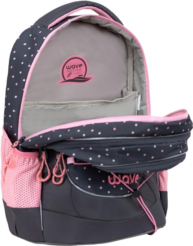 Belmil Schulrucksack Wave Boost Dots Pinky