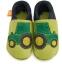 Orangenkinder Baby Schuhe aus Leder Krabbelschuhe Trecker grün