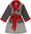Kinder Bademantel Ritter grau