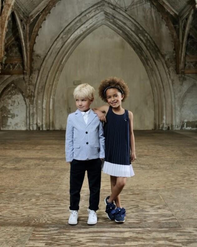 Le Chic Kinder Mädchen Kleid festlich Plissee