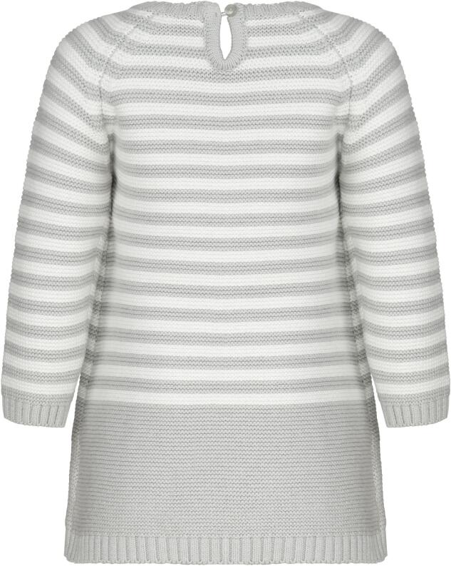 Happy Girls Kinderkleid Strickkleid Katze grau