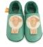Orangenkinder Baby Schuhe aus Leder Krabbelschuhe Schaf grün