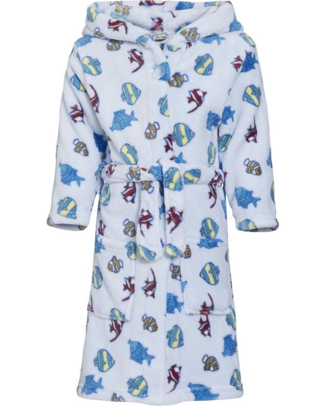 Kinder Bademantel Fleece Fische