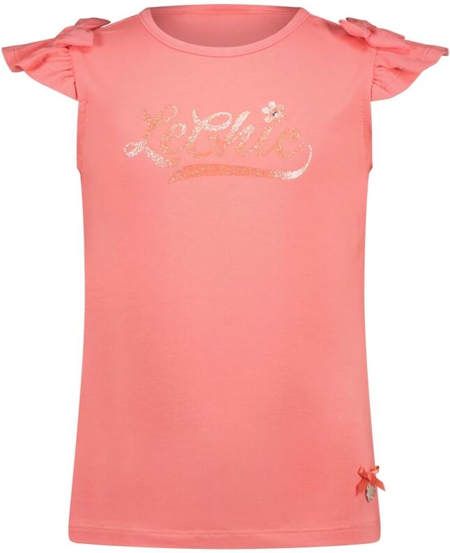 Le Chic Mädchen T-Shirt mit Logo-Druck coralle