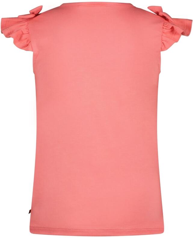 Le Chic Mädchen T-Shirt mit Logo-Druck coralle
