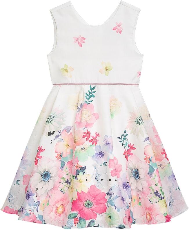 DANAMADE Blumenkind Mädchen Kleid festlich Blüten rosa