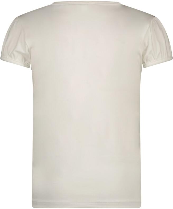 Le Chic Mädchen T-Shirt Kurzarm Blumendruck weiß
