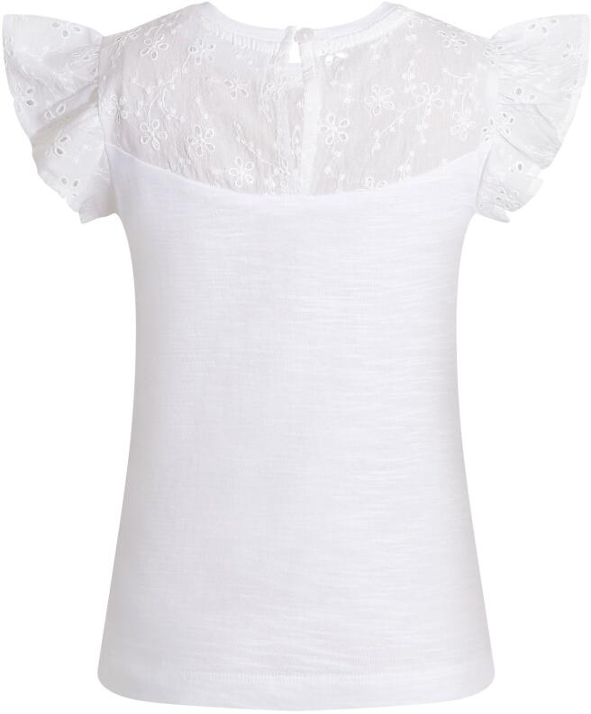 Happy Girls Mädchen T-Shirt Lochstickerei weiß