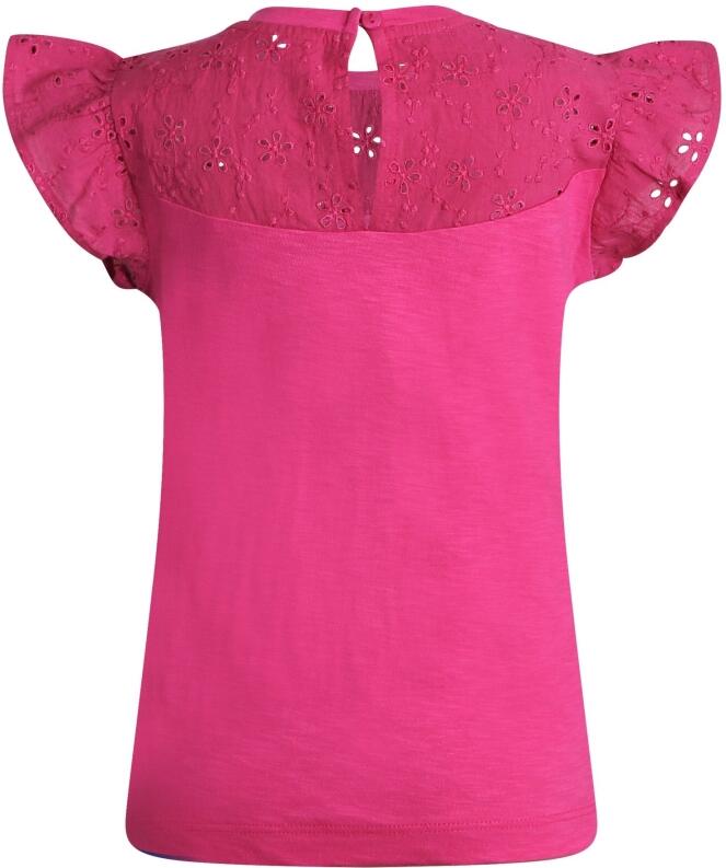 Happy Girls Mädchen T-Shirt Lochstickerei pink