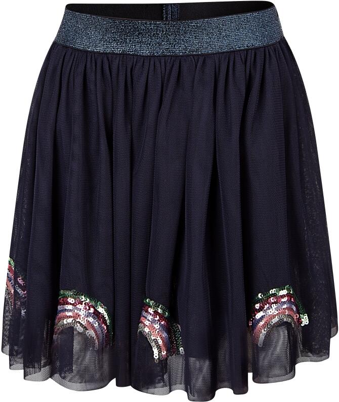 Happy Girls Mädchen Kinder Rock Tüll Regenbogen blau