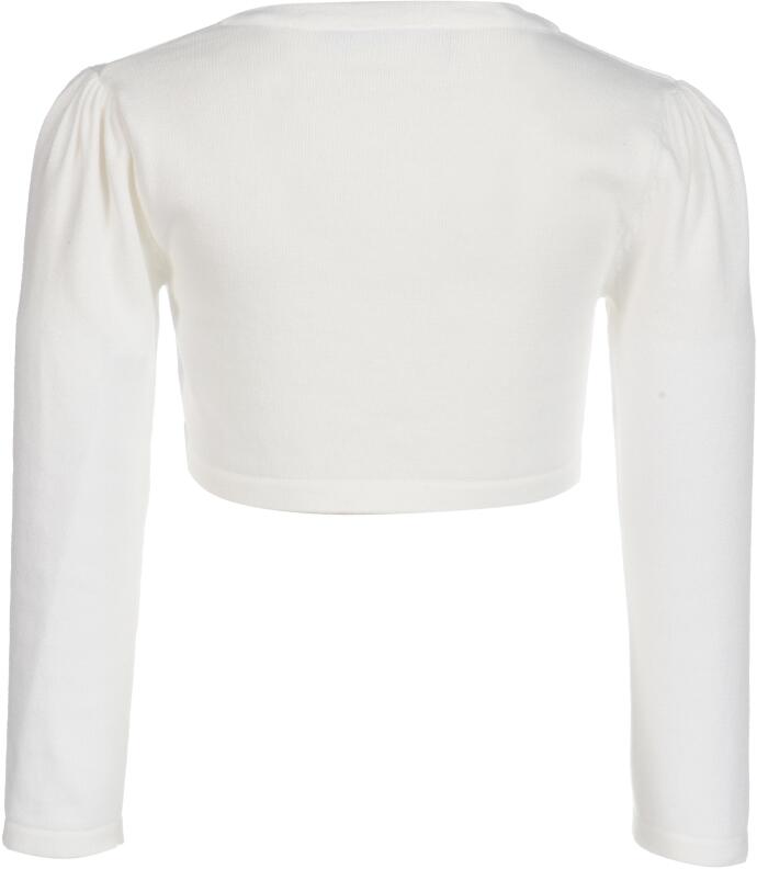 Happy Girls Kinder Strickjacke Bolero Schmuckknöpfe ecru